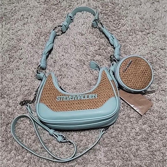 STEVE MADDEN BDARYLL CROSSBODY BAG SHOULDER PURSE W FRESH MINT - Picture 1 of 4